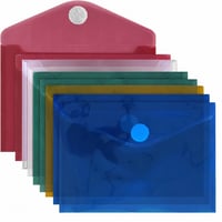 ACROPAQ Dokumentumtartó A6-os méret, 8 db-os készlet (2 db hiányzik), tépőzáras irattartó mappa vegyes színekben, könnyű rendszerezéshez 2