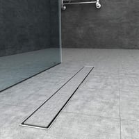 Rozsdamentes AICA zuhanyfolyóka 80 cm, csempézhető 2in1 padlóösszefolyó szett 1