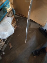 Compactor nerezový kuchynský panel s magnetickou tabuľou, 60x50 cm, strieborný, samolepiaci — zahnutý (stav: pozri 2. obrázok) 2