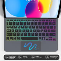 SENGBIRCH Magic Keyboard iPad 11/10.9 Tablethez - Német QWERTZ Billentyűzet Tokkal, Háttérvilágítással, Multi-Touchpaddel, Apple Ceruza Tart 4