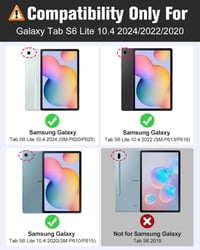 Samsung Galaxy Tab S6 Lite védőtok - MoKo 9H edzett üveg, állvány, stifttartó (fekete) 2