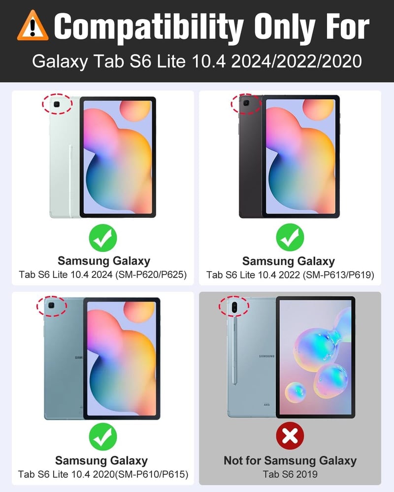 Samsung Galaxy Tab S6 Lite védőtok - MoKo 9H edzett üveg, állvány, stifttartó (fekete)