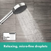 hansgrohe Pulsify Select S Víztakarékos Zuhanyszett 3 Sugártípussal - Króm Kézizuhany Fali Tartóval és Gégecsővel, Állítható Fejjel, Relaxác 4