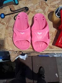 Sandale de baie unisex pentru copii Arena Hydrosoft II Junior, cu talpă ergonomică antiderapantă, rezistente la clor, roz, mărimea 36 2