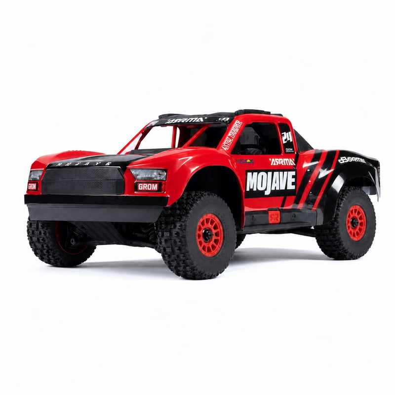 RC auto ARRMA Mojave Grom ARA2104T1 v mierke 1/18, jednosmerný motor, rýchlosť 30+ km/h — predáva sa bez batérie (stav: pozri 2. obrázok)