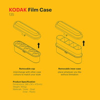 KODAK retro fémdoboz 5 tekercs 35mm-es filmhez - piros 8