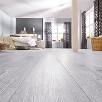INMOZATA Öntapadós PVC Padlóburkolat - Világosszürke Fahatású Vinyl Padló, Vízálló, Csúszásmentes, 5 m², 36 db Lap, 2 mm Vastag 8