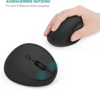 seenda Ergonomikus Vezeték Nélküli Egér - Vertikális Kialakítás, 2.4G USB Vevővel, 3 DPI Szint, 6 Gombos, Csendes Kattintás, PC/Laptop Kompa 6