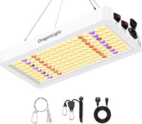 DragonLight BW2000 Növénylámpa LED Teljes Spektrumú UV-IR Fénnyel, Dupla Chip Technológiával, 3 Méteres Kábellel Üvegházi és Szobanövényekhe 1