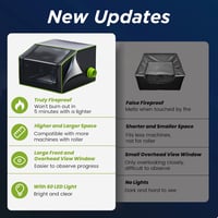 Bsdonte 700x700mm-es Lézergravírozó Védőház - Ventilátoros, LED-es, Tűzálló, Hangszigetelt 4