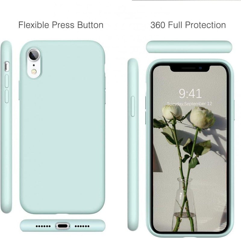 Apple iPhone XR Mentazöld Szilikon Védőtok