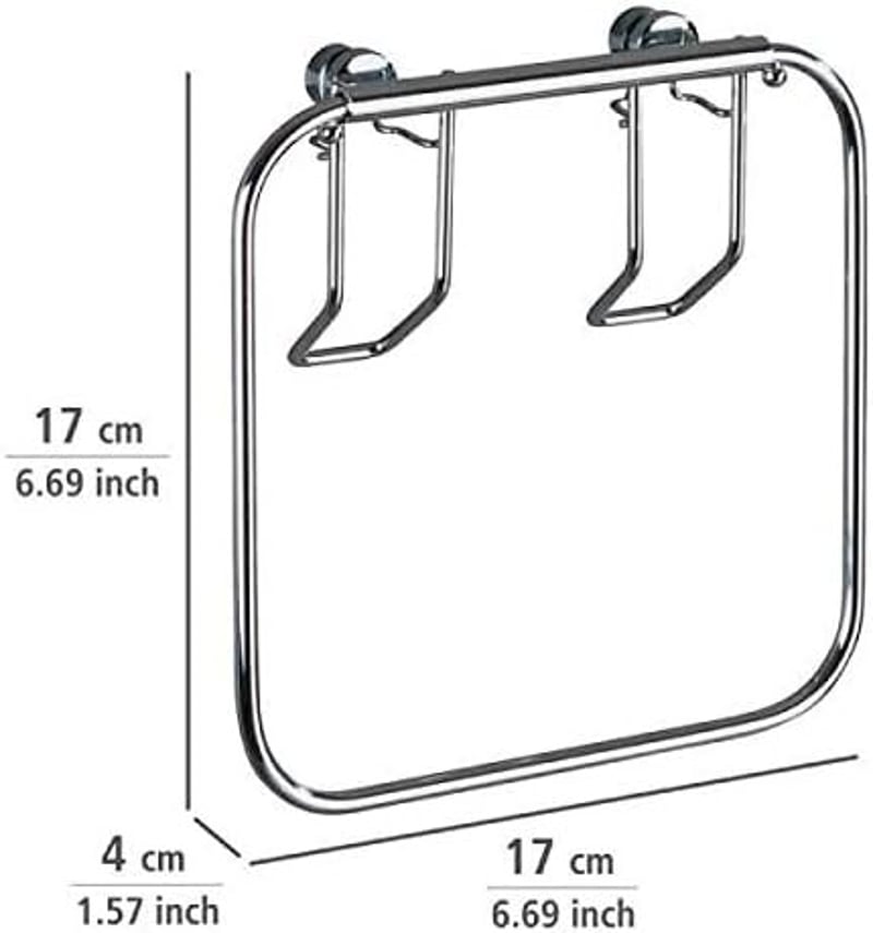 WENKO Classic króm törölközőtartó gyűrű, 17 cm-es