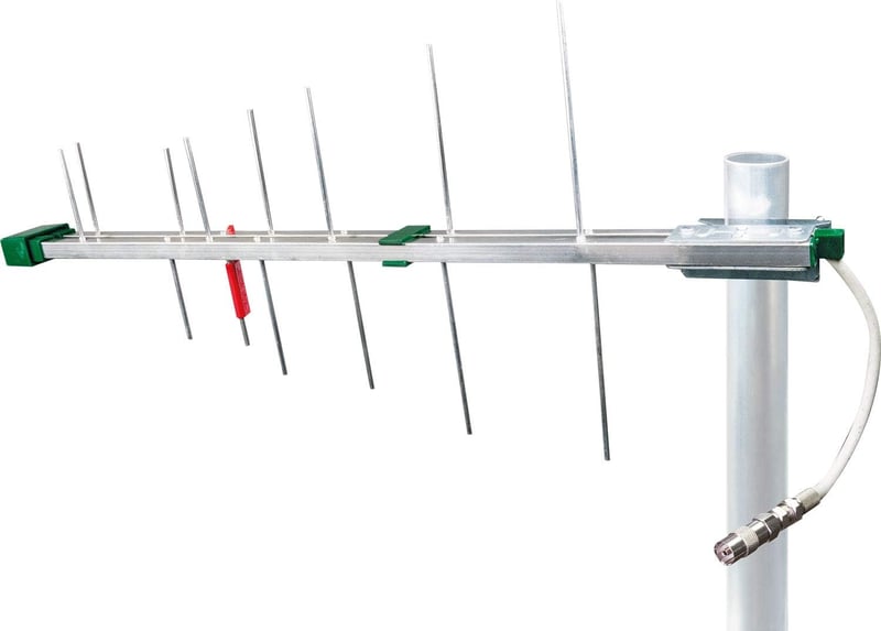 Schwaiger DVB-T2 kültéri antenna, LTE szűrővel és erősítővel, HD TV-vételhez