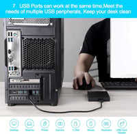 ULANSEN 7 portos USB 3.0 PCI-E bővítőkártya (2x Type-C, 5x Type-A) 2