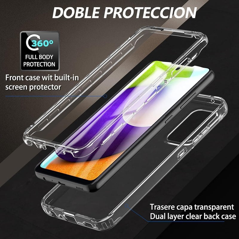 Samsung A32 4G Ütésálló Átlátszó-Sárga TPU Tok