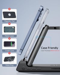 SwanScout 3az1-ben iPhone Apple Watch AirPods Pro vezeték nélküli töltőállomás fekete 12