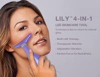 VRAIKO LILY Arcformáló és Nyakmasszírozó Készülék - Hőterápiás, LED, Vibráció, Lila 3