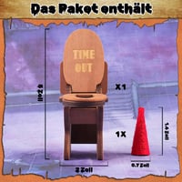 Byhoo D&D Kocka Börtön Szégyenszékkel - Fa Szerepjáték Kiegészítő Rosszul Teljesítő Dobókockáknak - Vicces Társasjáték Kellék 2