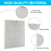 Univerzális fém zsírszűrő páraelszívóhoz, 2db, 320x260mm, alumínium 3