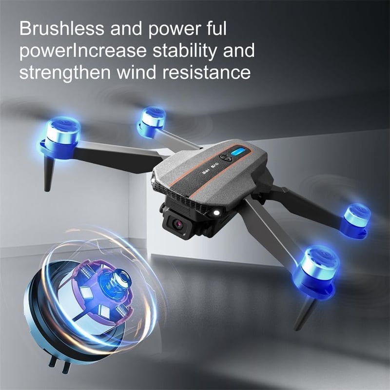 With 8K HD Drón Kettős Kamerával - Optikai Pozícionálás, 2.4GHz Quadcopter, Kefenélküli Motor, Akadályérzékelés, APP Vezérlés, 360° Forgatás
