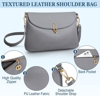 JUYANO Női Kis Méretű Válltáska - PU Bőr Crossbody Táska Állítható Pánttal és Kártyatartóval 3