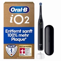 Oral-B iO Series 2 električna četkica za zube, crna, s putnom kutijom i punjačem - nepotpun set (nedostaje ružičasta četkica i 2 zamjenske glave), rabljeno — set od 1 kom. 1