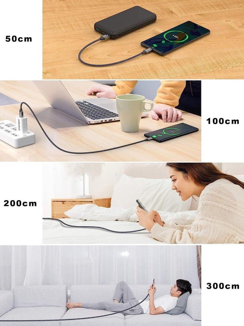Blaupunkt Gyorstöltő Micro USB Kábelszett - 4 Méretben (0,5-3m)
