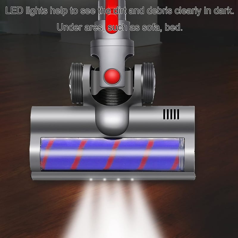 Dyson V7-V15 kompatibilis motoros turbókefe LED-del, márvány padlóhoz