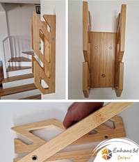 Enhanc3d Designs bambusz sícipő fali tartó modern design 2 db-hoz 10