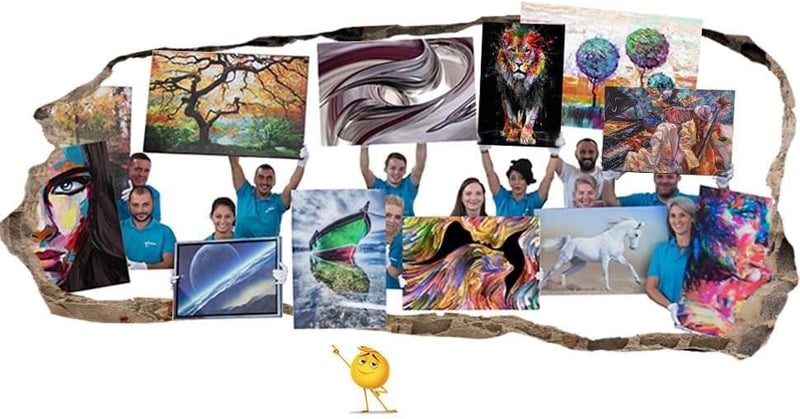Startonight Pictures Hold és Fa Vászonkép - Modern Fali Dekoráció 60x90 cm, Nappali-Éjszakai Fényhatással, Hálószoba Falidekoráció