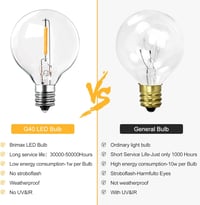 BRIMAX E12 LED G40 Izzó - 25db Meleg Fehér Kültéri Gömb Lámpa 2200K 6