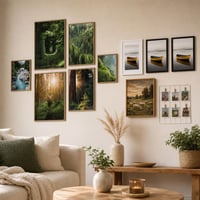 Sada dekorácií na stenu: 3× rám + 6× plagát (4×A3, 2×A4) + plátno + fotomriežka 1
