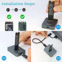 RIITOP M.2 NVMe és SATA SSD USB-C adapter - külső SSD dokkoló 4