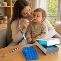 Set za njegu beba: 1x 3mm ušna kanila + 1x aspirator s 40 filtera + 1x UV kutija za sterilizaciju 1
