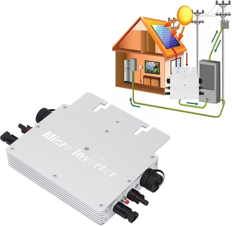 Napelemes mikroinverter 600W, WiFi-s, IP65 vízálló, 120-230V