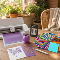 Kreatív matricaműhely: 3 mm-es kraftpenge Cameo 4-hez + 55 db PVC-vinyl lap + tapadókorongos gyűjtő 1