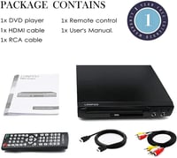 SCART/HDMI/USB DVD lejátszó TV-hez, régiómentes, mikrofonbemenettel 6