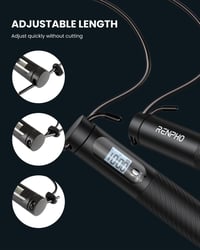 RENPHO Okos Ugrókötél Számláló Funkcióval, Állítható Fitness Kötél App Elemzéssel - Cordless Ball - Black 4