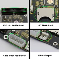 SD/SDHC/SDXC/MMC - 3.5" 40 Pin IDE Adapter Kártya, Memóriakártya-IDE Átalakító Asztali Számítógépekhez, Fekete 3