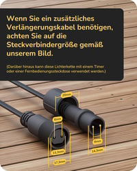 EDISHINE Kültéri Fényfüzér 15m - G40 LED Izzók, IP44 Vízálló, Törhetetlen Égők, Kerti Világítás 8