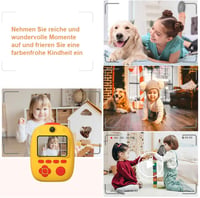 Goldge gyerek instant fényképezőgép, 32GB, nyomtatópapírral, piros-sárga 4