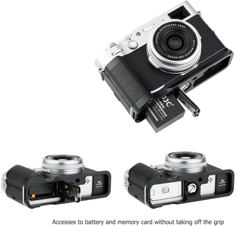 Fujifilm X100V/X100F fémmarkolat - Arca Swiss kompatibilis, gyorscserélhető L-alakú kameragrip