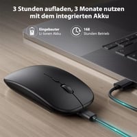 Vezeték nélküli Bluetooth 5.0 egér MacBookhoz és PC-hez, USB-C töltéssel, 3 DPI precizitással 4