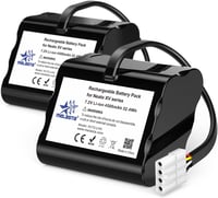 melasta 7.2V 4500mAh Lítium-ion akkumulátor csomag (2db) Neato XV sorozatú robotporszívókhoz - XV-11, XV-12, XV-14, XV-15, XV-21, XV-25 mode 1