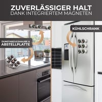 RAAVER mágneses fűszertartó készlet - 6 rozsdamentes acél doboz + állvány, BPA-mentes 4