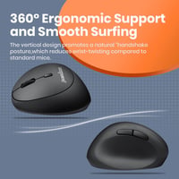 Perixx Perimice-719L Balkezes Ergonomikus Vezeték Nélküli Függőleges Egér Laptophoz 4