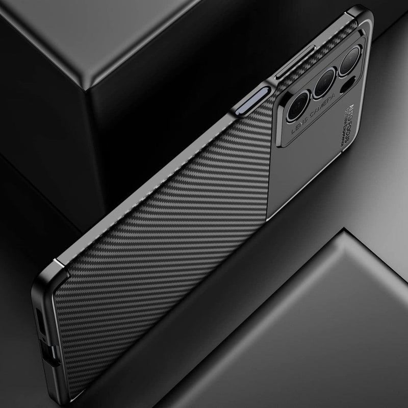 Motorola G200 5G szénkék tok - Szénszálas, ütésálló védőtok