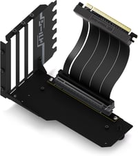 EZDIY-FAB Függőleges GPU Tartó PCIe 4.0 Riser Kábellel - 115mm Rugalmas Hosszabbító RTX40 Kártyákhoz - Fekete Shield Sorozat 1