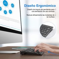 TeckNet Ultravékony Spanyol Vezeték Nélküli Mini Billentyűzet PC-hez és Smart TV-hez 4