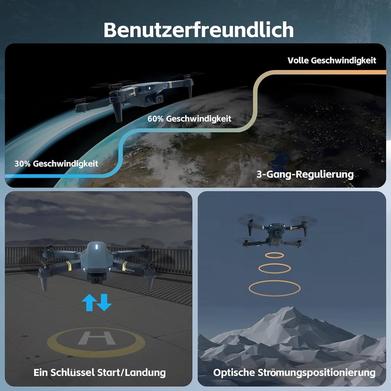 CHUBORY A77 Kefe Nélküli Drón 84 Perces Repülési Idővel - 4K HD Kamerás WiFi FPV Quadcopter Kezdőknek - Automatikus Követés, Optikai Pozício